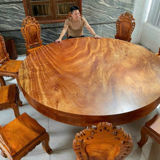 Bộ bàn ăn tròn 10 ghế