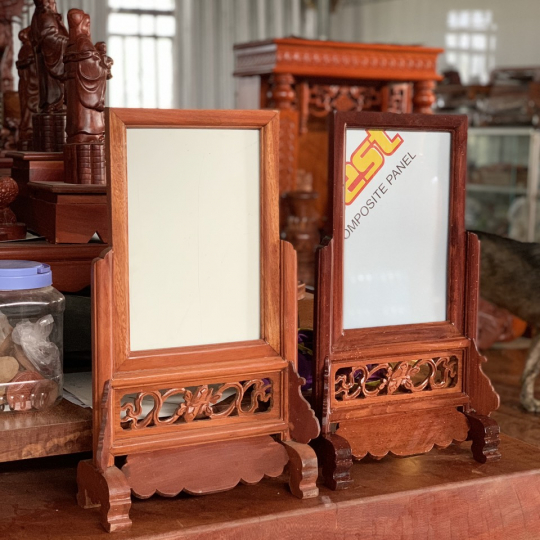 Bộ khung tranh thờ bằng gỗ