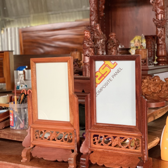 Bộ khung tranh thờ bằng gỗ
