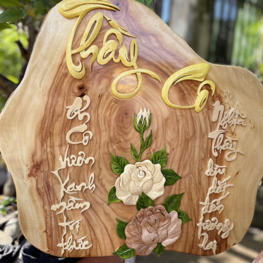 Chạm khắc tri ân-kính tặng - mẫu 13