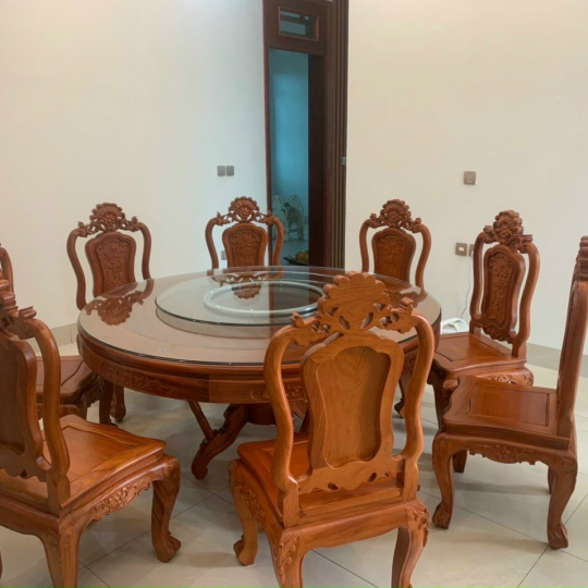 Bộ bàn ăn trong 10 ghế hoàng gia